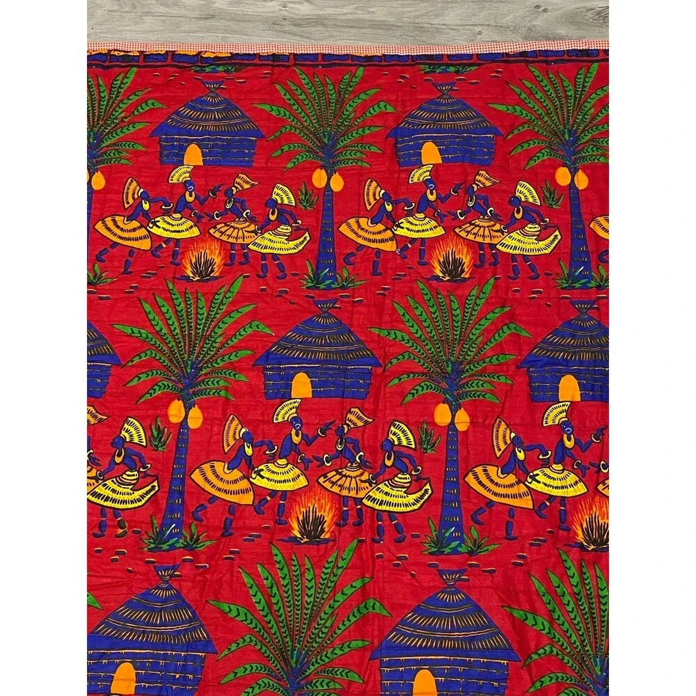 House Design Patchwork Quilt Lap Blanket Wall Hanging 42” x  36.5”